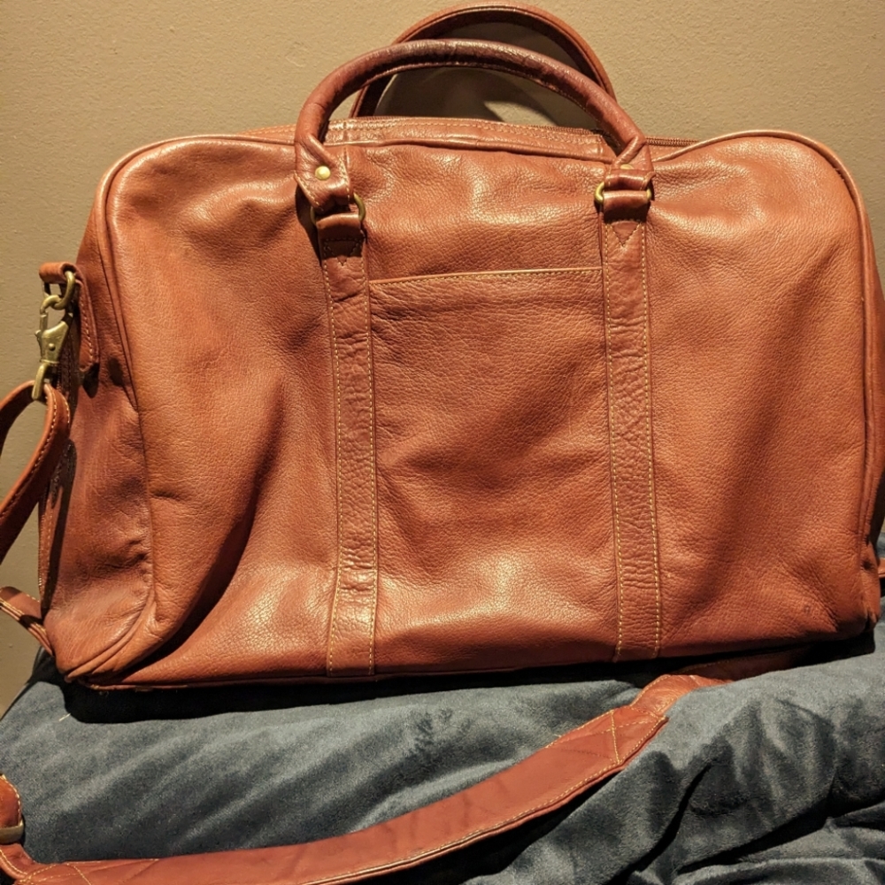 Canyon Outback leather carry on/briefcase